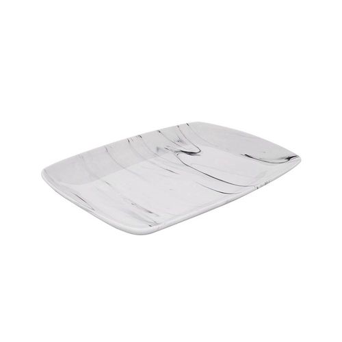 Travessa retangular em porcelana Haüskraft Marble 30,4cm Travessa retangular em porcelana Haüskraft Marble 30,4cm