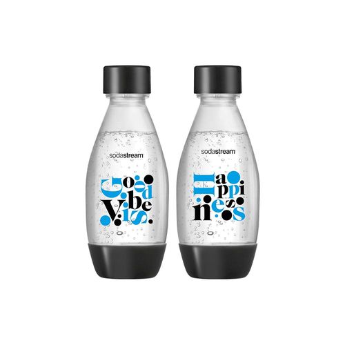 Jogo de garrafas em plástico Sodastream Goodvibes 500ml 2 peças pretas Jogo de garrafas em plástico Sodastream Goodvibes 500ml 2 peças pretas