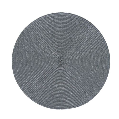 Lugar americano redondo em poliéster Copa&Cia Luna 38cm grafite Lugar americano redondo em poliéster Copa&Cia Luna 38cm grafite