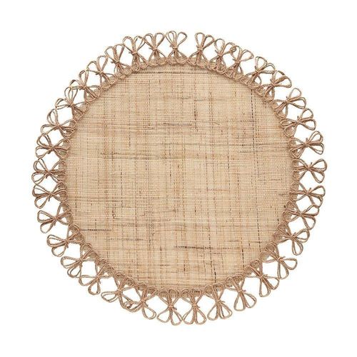 Lugar americano redondo em fibras naturais Copa&Cia Rami 42cm loop natural Lugar americano redondo em fibras naturais Copa&Cia Rami 42cm loop natural