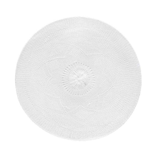 Lugar americano redondo em plástico Copa&Cia Serenity 38cm branco