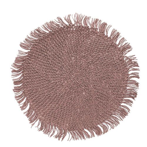Lugar americano redondo em fibra de papel Copa&Cia Tulum 35cm Rosé Lugar americano redondo em fibra de papel Copa&Cia Tulum 35cm Rosé