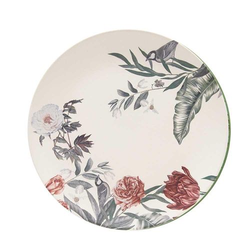 Prato raso em cerâmica Copa&Cia Aquarelle Liz 27cm Prato raso em cerâmica Copa&Cia Aquarelle Liz 27cm