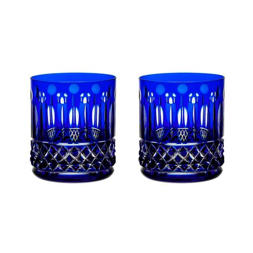 Jogo de copos em cristal Strauss Overlay On The Rocks 260.069 430ml 2 peças azul escuro
