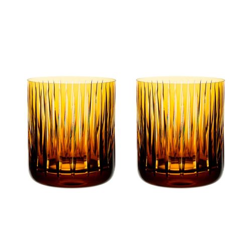 Jogo de copos em cristal Strauss Overlay On The Rocks 260.150 430ml 2 peças sepia