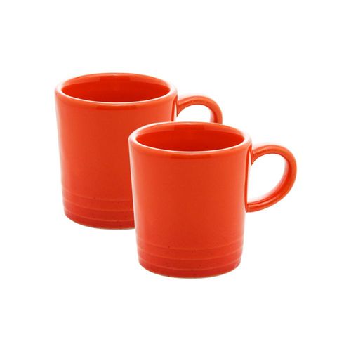 Jogo de xícaras café em cerâmica Wolff Retrô 100ml 2 peças laranja Jogo de xícaras café em cerâmica Wolff Retrô 100ml 2 peças laranja