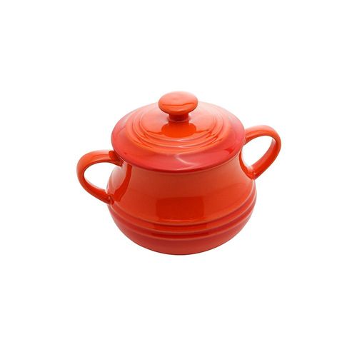 Pote em cerâmica Wolff Retrô 16,5x12cm laranja Pote em cerâmica Wolff Retrô 16,5x12cm laranja