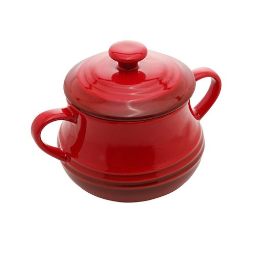 Pote em cerâmica Wolff Retrô 16,5x12cm vermelho Pote em cerâmica Wolff Retrô 16,5x12cm vermelho