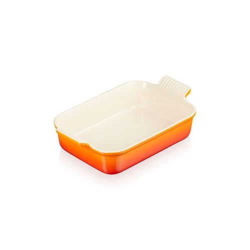 Travessa em cerâmica retangular Le Creuset Heritage 19cm laranja Travessa em cerâmica retangular Le Creuset Heritage 19cm laranja