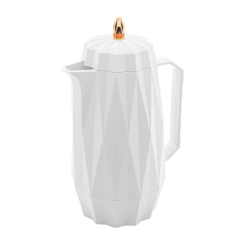 Garrafa térmica em plático Lyor Diamond 1 litro branca