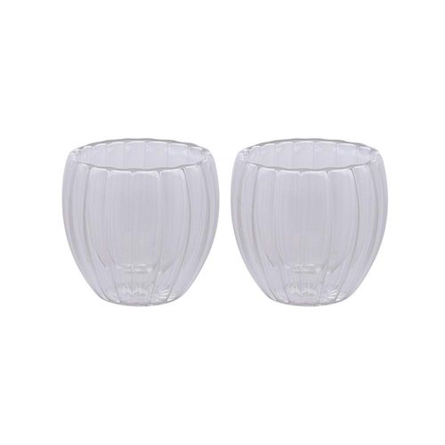Jogo de copos para café parede dupla em vidro borossilicato Lyor Classic 80ml 2 peças Jogo de copos para café parede dupla em vidro borossilicato Lyor Classic 80ml 2 peças