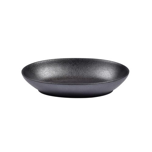 Travessa oval em porcelana Maxwell & Williams Caviar 30x20cm preta
