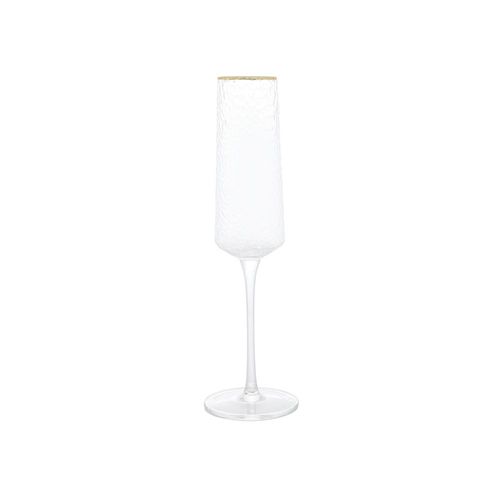 Taça de champanhe em cristal ecológico martelado com borda dourada Lyor Petra 300ml Taça de champanhe em cristal ecológico martelado com borda dourada Lyor Petra 300ml