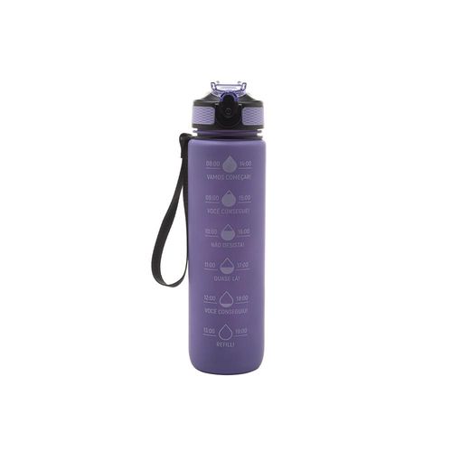 Garrafa Squeeze em policarbonato Lyor 1 litro roxa Garrafa Squeeze em policarbonato Lyor 1 litro roxa