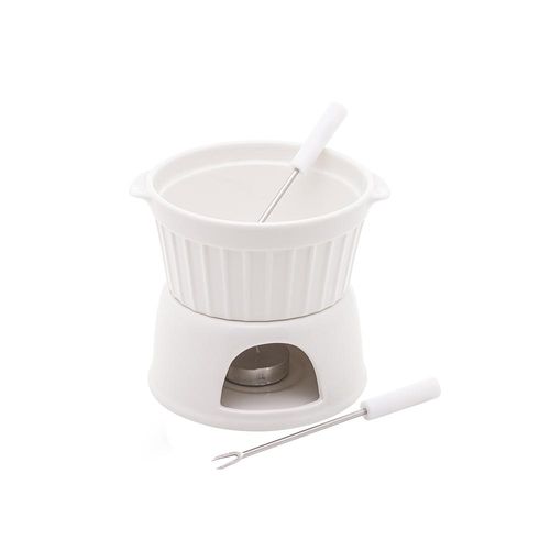Fondue em porcelana Lyor Classic 400ml branco 4 peças Fondue em porcelana Lyor Classic 400ml branco 4 peças