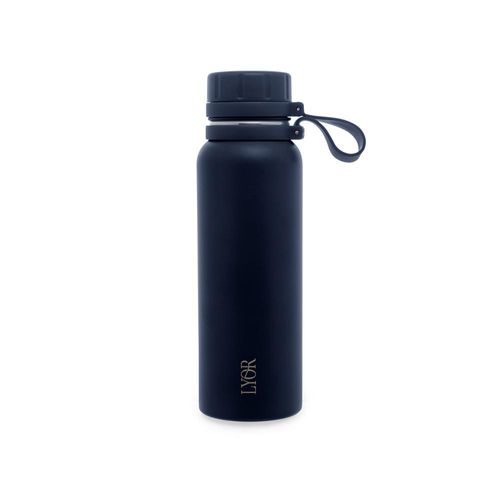 Garrafa térmica em aço inox Lyor Explorer 650ml azul