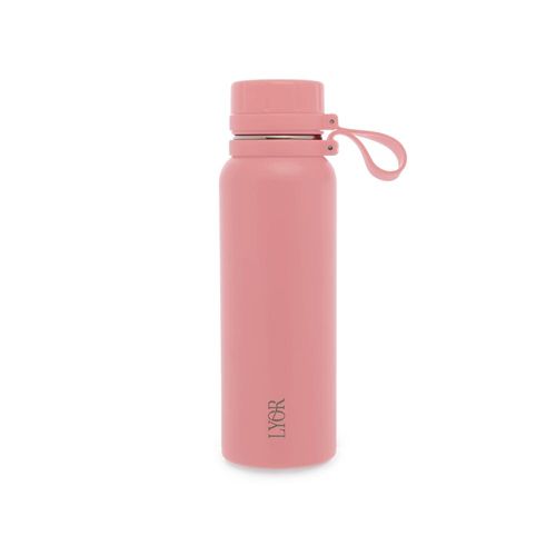 Garrafa térmica em aço inox Lyor Explorer 650ml rosa Garrafa térmica em aço inox Lyor Explorer 650ml rosa
