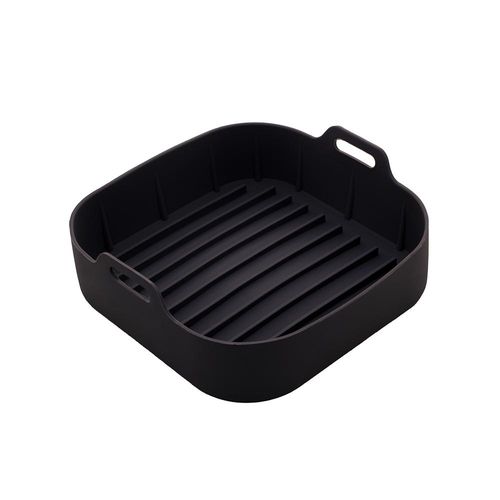 Forma quadrada em silicone para Air Fryer Lyor 20x7cm preta Forma quadrada em silicone para Air Fryer Lyor 20x7cm preta