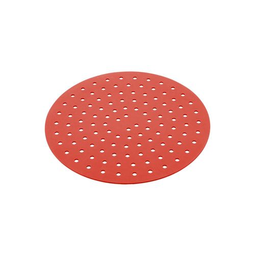 Tapete protetor em silicone para Air Fryer redondo Lyor 18,5cm vermelho Tapete protetor em silicone para Air Fryer redondo Lyor 18,5cm vermelho