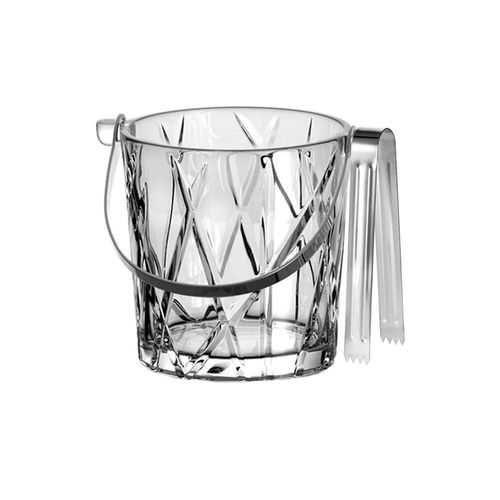 Balde de gelo em cristal ecológico com pinça e alça L'Hermitage Forest 1 litro Balde de gelo em cristal ecológico com pinça e alça L'Hermitage Forest 1 litro