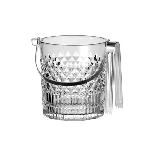 Balde de gelo em cristal ecológico com pinça e alça L'Hermitage Esplanada 1 litro Balde de gelo em cristal ecológico com pinça e alça L'Hermitage Esplanada 1 litro