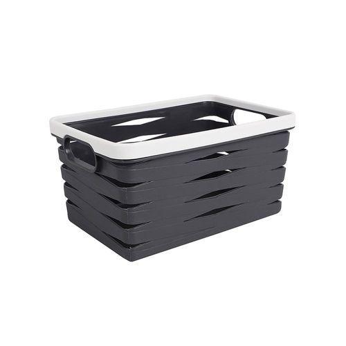 Cesta retangular em plástico Dynasty Boxer 21,5x14,5x11cm preta Cesta retangular em plástico Dynasty Boxer 21,5x14,5x11cm preta