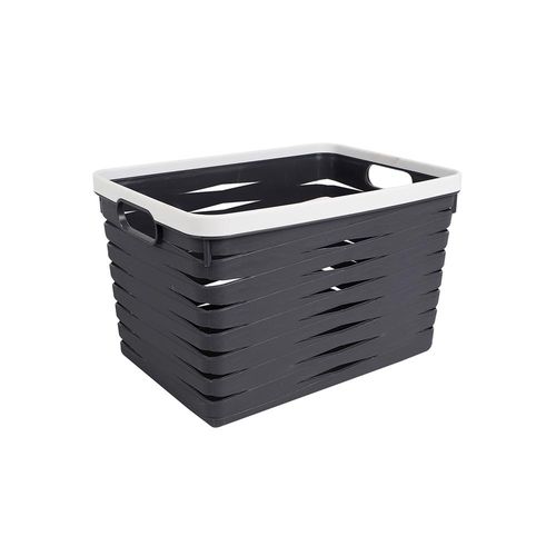 Cesta retangular em plástico Dynasty Boxer 29,5x21x19cm preta Cesta retangular em plástico Dynasty Boxer 29,5x21x19cm preta