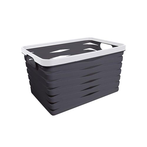 Cesta retangular em plástico Dynasty Boxer 34x24x23cm preta Cesta retangular em plástico Dynasty Boxer 34x24x23cm preta