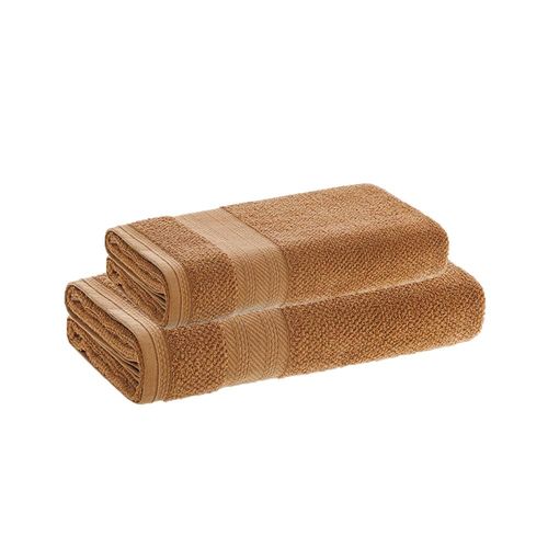 Jogo de banho e rosto Karsten Empire 2 peças 70cmx1,35m Avelã Jogo de banho e rosto Karsten Empire 2 peças 70cmx1,35m Avelã