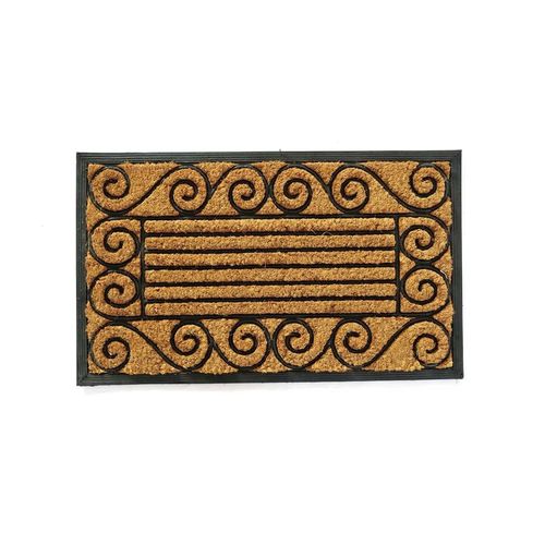 Capacho em fibra de coco e borracha Hudson Panamá Max Style 75x45cm