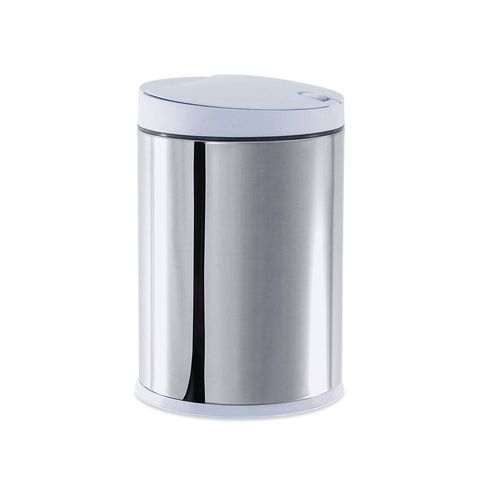 Lixeira em inox Brinox Press 4 litros Branca Lixeira em inox Brinox Press 4 litros Branca