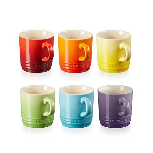 Jogo de canecas em grés Le Creuset Rainbow 200ml 6 peças sortido Jogo de canecas em grés Le Creuset Rainbow 200ml 6 peças sortido