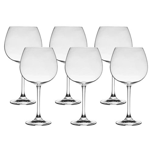 Jogo de taças Burgundy gin em cristal Bohemia Flamenco 850ml 6 peças Jogo de taças Burgundy gin em cristal Bohemia Flamenco 850ml 6 peças