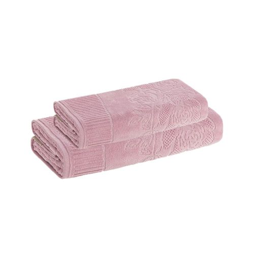 Jogo de toalhas Karsten Grace 2 peças 66cmx1,40m Lavanda Jogo de toalhas Karsten Grace 2 peças 66cmx1,40m Lavanda