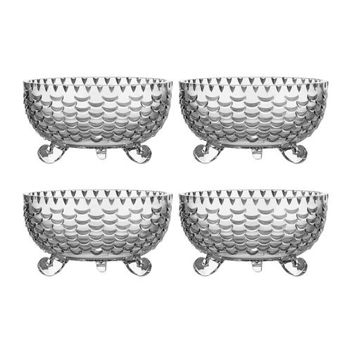 Jogo de bowls em vidro Plasvale Glass Diamante 230ml 4 peças incolor Jogo de bowls em vidro Plasvale Glass Diamante 230ml 4 peças incolor