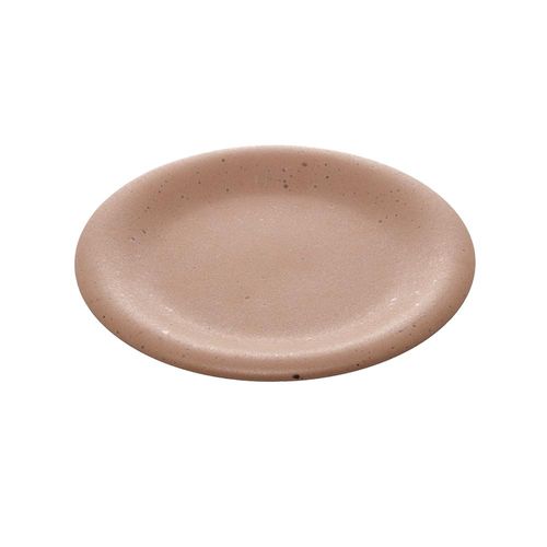 Prato raso em cerâmica Wolff Mist 28cm marrom matte 29415