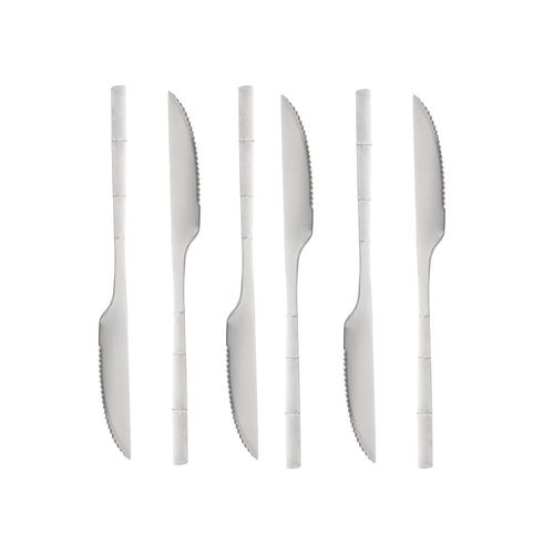 Jogo de facas para churrasco em aço inox Lyor Bambu Elegant 22,3cm 6 peças Jogo de facas para churrasco em aço inox Lyor Bambu Elegant 22,3cm 6 peças