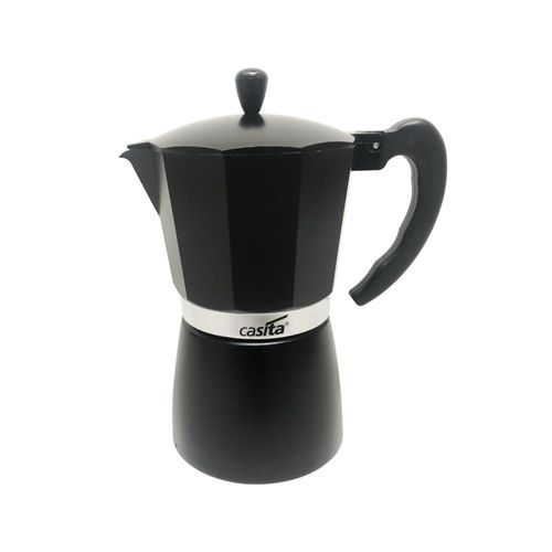 Cafeteira italiana em alumínio 9 xícaras Casíta 450ml preta