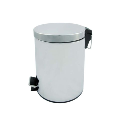 Lixeira em inox brilhosa com pedal Casita 5 litros