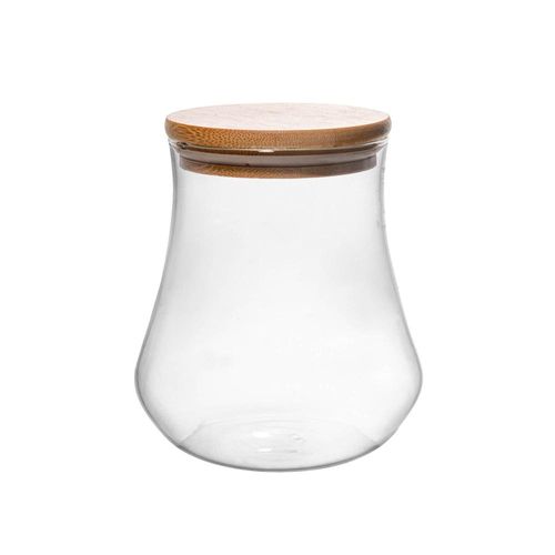 Porta-mantimentos com tampa em bambu e em vidro borossilicato Wolff 500ml Porta-mantimentos com tampa em bambu e em vidro borossilicato Wolff 500ml