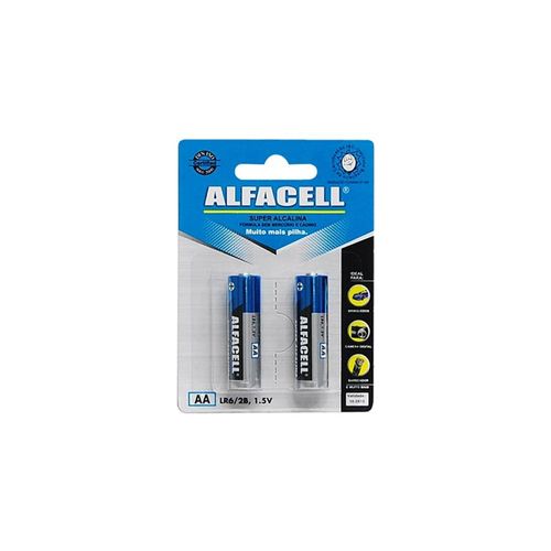 Jogo de pilhas alcalina pequena Alfacell AA 1.5V 2 peças Jogo de pilhas alcalina pequena Alfacell AA 1.5V 2 peças