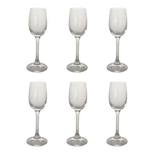 Jogo de taças de licor em cristal Bohemia Roberta 65ml 6 peças