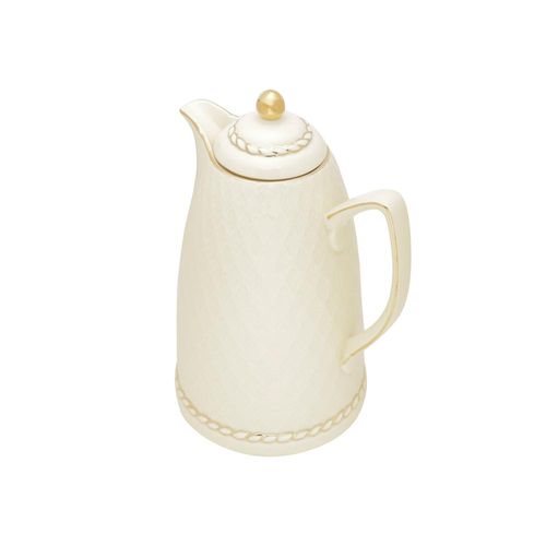 Garrafa térmica em porcelana Wolff Renda 900ml 28cm creme Garrafa térmica em porcelana Wolff Renda 900ml 28cm creme
