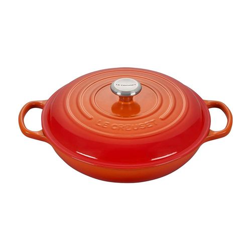 Caçarola baixa em ferro Le Creuset Non Stick 30cm laranja Caçarola baixa em ferro Le Creuset Non Stick 30cm laranja