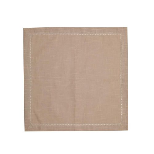 Jogo de guardanapo algodão Bon Gourmet Luxo 2 peças 40x40cm taupe