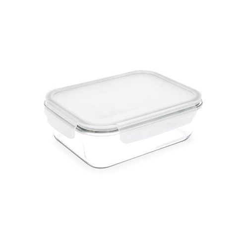 Pote hermético em vidro retangular Brinox Lock&Stock 1 litro Pote hermético em vidro retangular Brinox Lock&Stock 1 litro