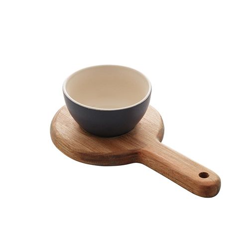 Suporte de madeira com bowl Woodart Liptus 20x13x6cm azul Suporte de madeira com bowl Woodart Liptus 20x13x6cm azul