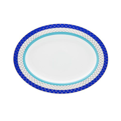 Travessa em porcelana Strauss Folies 23,5x31,5cm