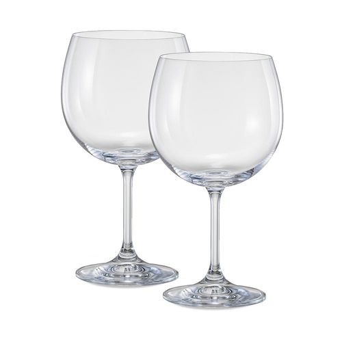 Jogo de taças para gin tônica em cristal Bohemia Anna 600ml 19cm 2 peças