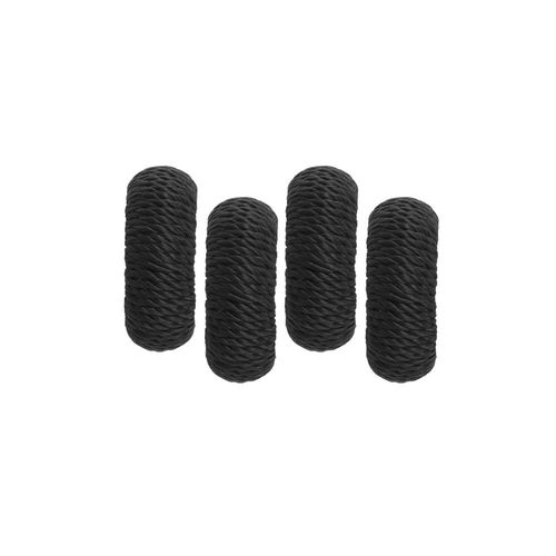 Jogo de argolas para guardanapos Copa&Cia Rayon 4 peças preto Jogo de argolas para guardanapos Copa&Cia Rayon 4 peças preto